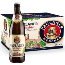 Paulaner Hefe Weißbier Naturtrüb (20 × 0,5 l Einwegflaschen)